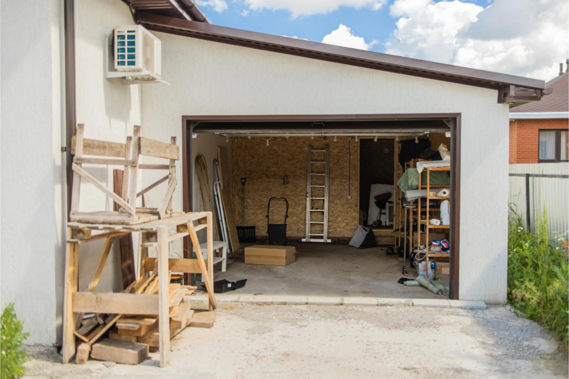 Modern garage loft conversion with kitchen and living area by Garage Conversion Pros
