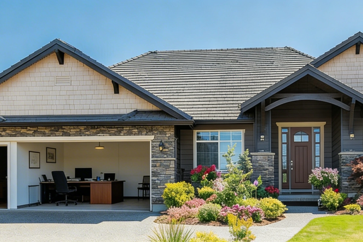 Garage converted into professional home office space by Garage Conversion Pros in Los Angeles
