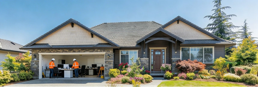Garage office conversion construction phase by Garage Conversion Pros in Los Angeles