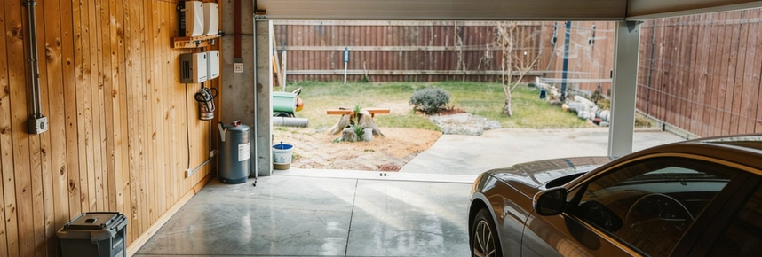 Garage kitchen conversion in progress with framing and electrical by Garage Conversion Pros