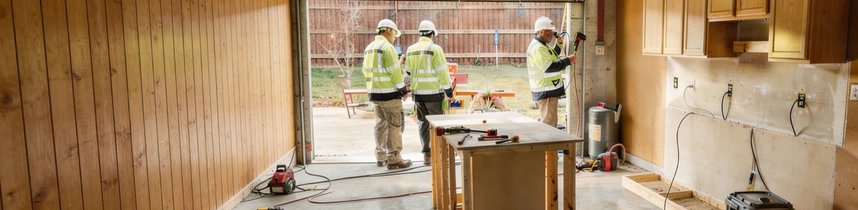 Finished garage kitchen remodel with cabinetry by Garage Conversion Pros in Los Angeles